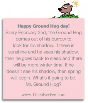 Happy Ground Hog Day!