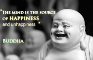 The mind source of happiness buddha picture quote