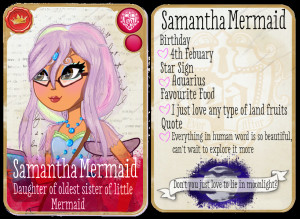 Ever After High Oc: Samantha Mirror blog by Kings-of-Queens