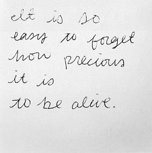 Being Alive Quote