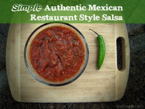 Simple authentic mexican restaurant style salsa