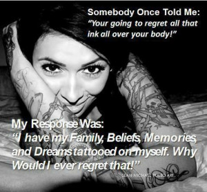 YES! Get meaningful tattoos and you won’t regret them!