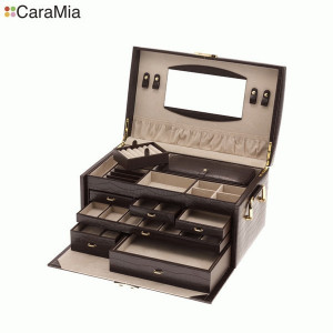 CaraMia Large Brown Treasure Chest Jewellery Box