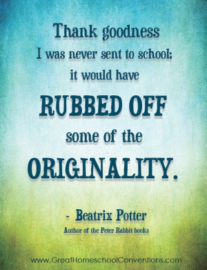 Homeschooling quote by Beatrix Potter