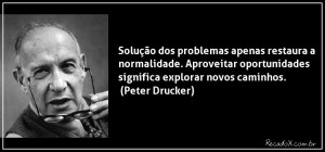 ... citações, pensamentos, recados e capa para facebook de Peter Drucker