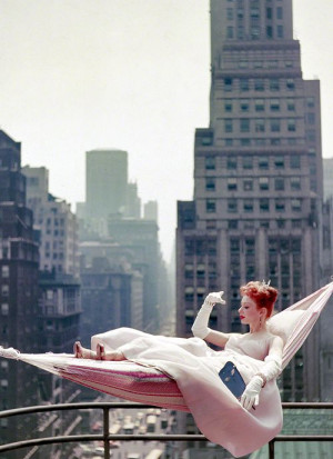 -actress Gwen Verdon in a hammock wearing a ballgown: Gwen Verdon ...