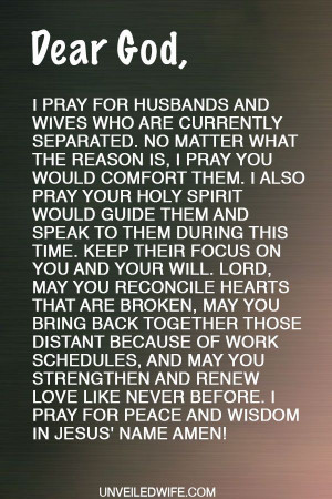 Prayer: Comfort During Separation ---