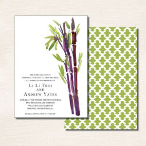 Lucky Bamboo Save The Date - Water Color Series, 2013