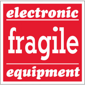 Fragile Electronic Equipment Label