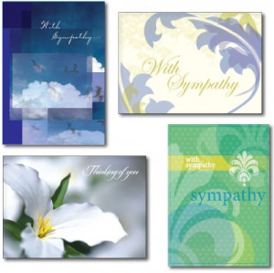 Sympathy Greeting Card Assortment. A boxed set of 24 cards and 25 ...