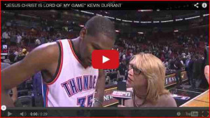 Kevin Durant is a believer in Jesus Christ and does his best to make ...