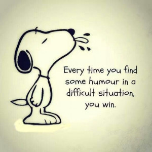 Snoopy says laugh it off. I will try. Anybody got a funny joke.