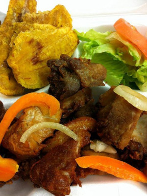 you to taste this - Fried Plantain with fried Turkey- Goat- or Fried ...