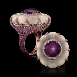 Star Ruby & Carved Quartz Ring - Robert Procop |Pinned from PinTo for ...