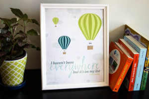 Nursery Print: Travel Quote - Hot Air Balloons - Little Boy's Room ...