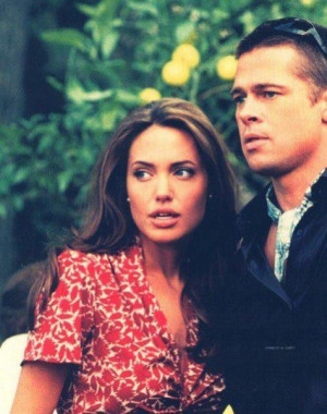 ... actress, angelina jolie, brad pitt, couple, film, love, movie, mr & m