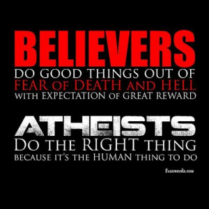 believers vs. atheists