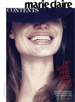 Angelina Jolie is a Classic Beauty in Marie Claire Magazine, January ...