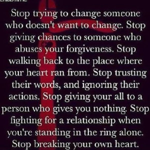 stop trying to change people