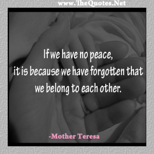 Mother Teresa Quotes About Peace