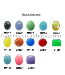 Natural Dyed Jade with different colors for silver jewelry & fashion ...