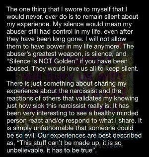 Not being silent after abuse