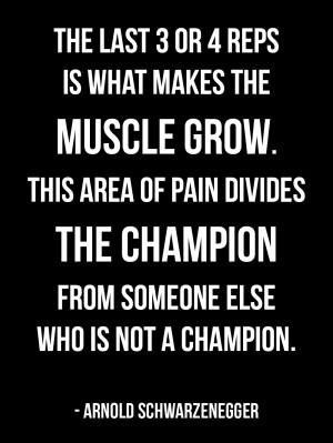 Motivational Bodybuilding Quote from Arnold Schwarzenegger Numero 7: