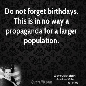 Do not forget birthdays. This is in no way a propaganda for a larger ...