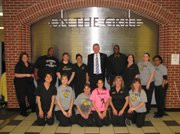 Rob Woodall on Friday as Woodall toured the cafeteria with manager