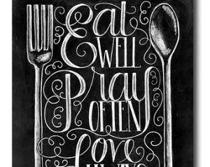 Kitchen Print Kitchen Quote Kitchen Sign Kitchen Art Chalk Art Print ...