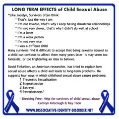The long term effects of Child sexual abuse - quote by Breaking Free ...