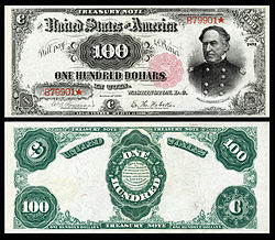 Memorialized on the 1891 $100 Treasury Note , and one of 53 people ...