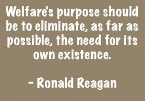 ronald reagan, quotes, sayings, about welfare