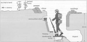The nature of trench warfare and life in the trenches dealing with ...
