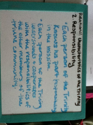 Relational characteristics of the Trinity