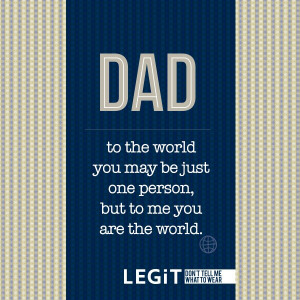 ... just one person, but to me you are the world. #Fathersday #Dad #Father