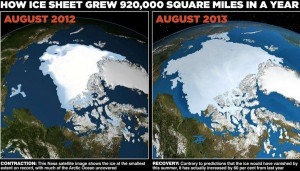 Arctic ice cap increases 60% in one year; so, is an ice age now coming ...