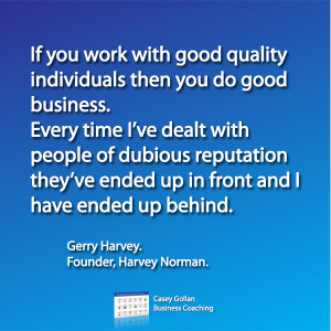Motivational Quote for Entrepreneurs by Gerry Harvey