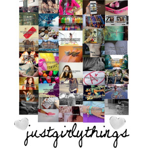 this set is kinda clustered but I like the 'just girly things' quotes ...