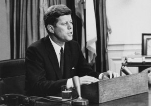 John F. Kennedy delivering the Civil Rights Address (Wikimedia Commons ...