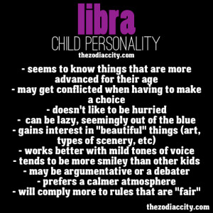 Libra Child Personality.
