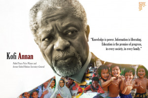 Kofi Annan - Quote Wallpaper by TheSayGi