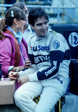 American Eddie Cheever in the 1984 Alfa Romeo 184T Turbo: