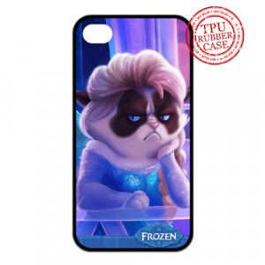 Frozen-Elsa-Funny-Grumpy-Cat-Princess-Durable-TPU-Rubber-Customized ...