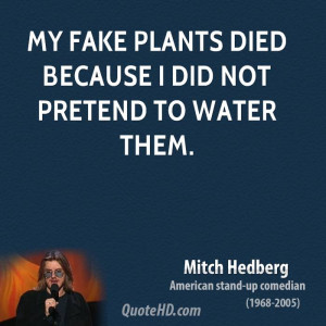 My fake plants died because I did not pretend to water them.