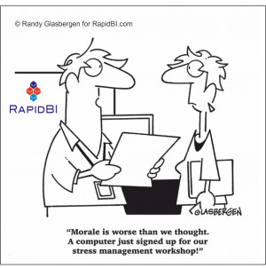 Stress Management on Computer Funny Humor Cartoons
