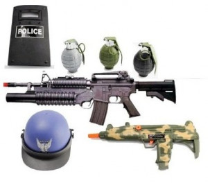 M16 Toy Gun With Grenade Launcher Sounds And Lights Riot Shield 3