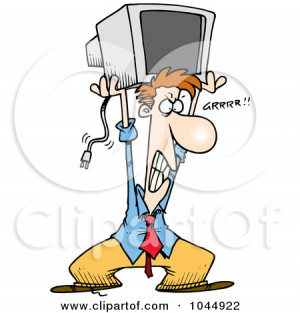 Royalty-Free (RF) Clip Art Illustration of a Cartoon Frustrated ...