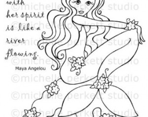 ... Mermaid Pretty Girly Ocean Fins Cardmaking Scrapbooking Quote Verse