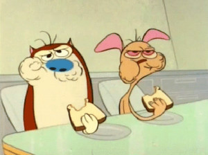 Ren And Stimpy Synchronized Chewing Gif